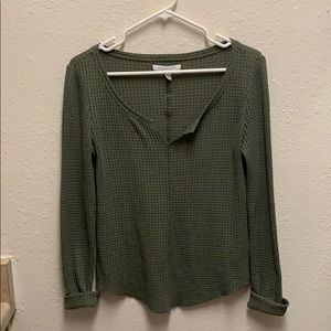 Olive long sleeve top